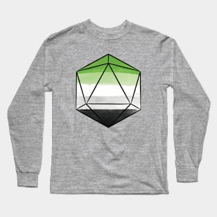 Aromantic d20 Dice Long Sleeve T-Shirt